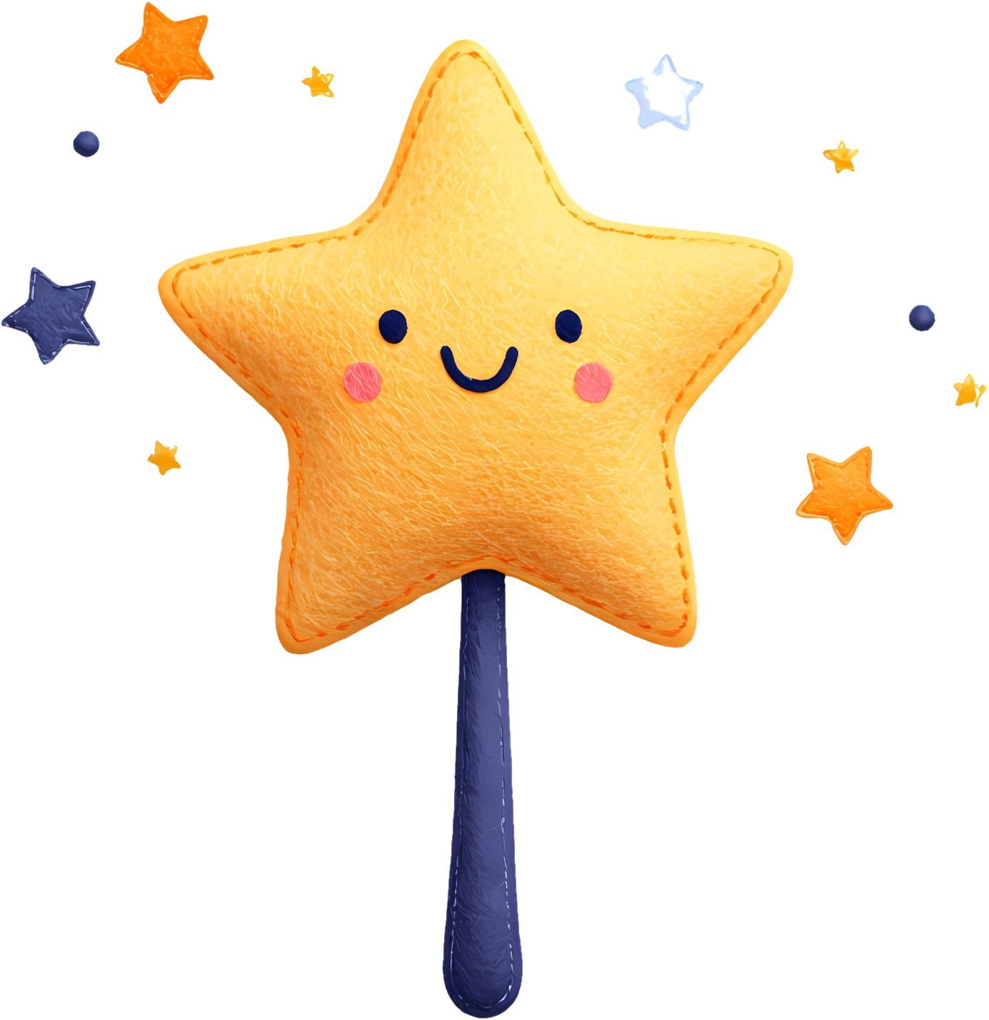 Smiling star wand toy